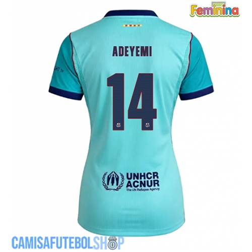 Camisa de time de futebol Barcelona Karim Adeyemi #14 Replicas 3º Equipamento Feminina 2026-27 Manga Curta